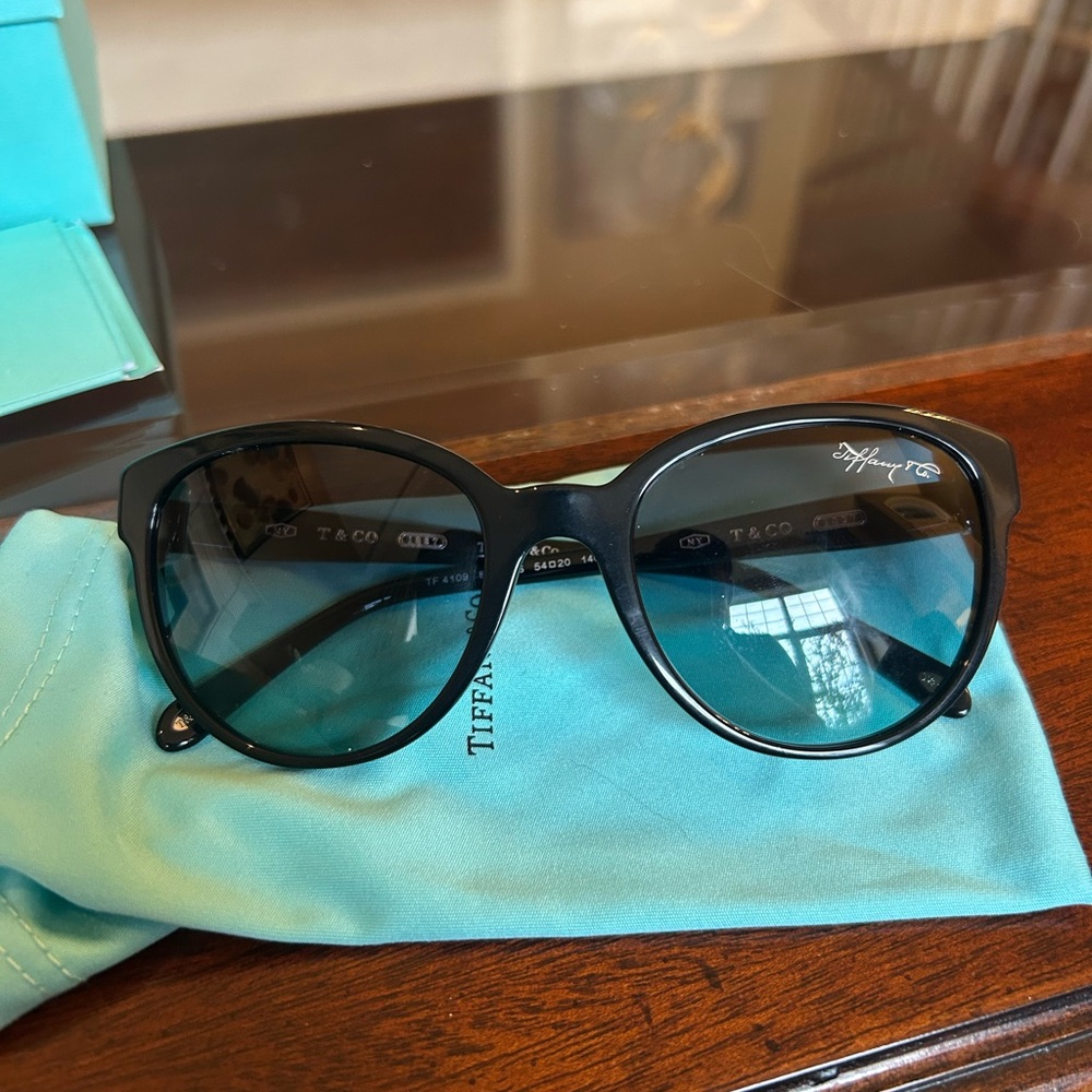 Tiffany & Co. Black and Blue Sunglasses